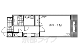京阪本線 龍谷大前深草駅 徒歩6分の賃貸マンション 6階1Kの間取り