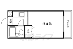 京阪本線 藤森駅 徒歩4分の賃貸マンション 1階1Kの間取り