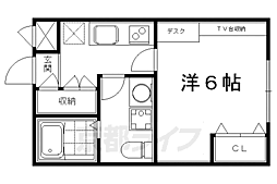京都市営烏丸線 丸太町駅 徒歩7分の賃貸マンション 4階1Kの間取り