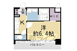 プレサンス　ＴＨＥ　ＫＹＯＴＯ　東福寺　ＷＥＳＴ 4階1Kの間取り