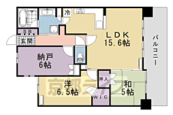 京阪本線 伏見桃山駅 徒歩6分の賃貸マンション 2階3LDKの間取り