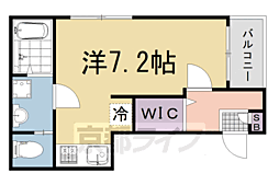 京阪本線 伏見稲荷駅 徒歩4分の賃貸アパート 1階ワンルームの間取り