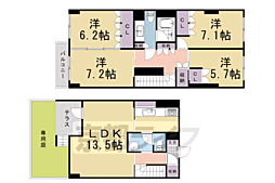 メゾネット水無瀬 1階4LDKの間取り