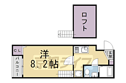 京阪本線 伏見桃山駅 徒歩3分の賃貸マンション 3階1Kの間取り