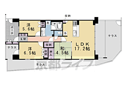 阪急京都本線 桂駅 徒歩10分の賃貸マンション 1階3LDKの間取り