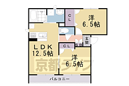 シャーメゾン祥久 2LDKの間取図画像