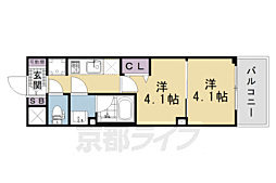 アスヴェル京都西大路SOUTH 2Kの間取図画像