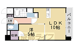 フレンドリーハウス匠四条堀川 1LDKの間取図画像