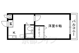 パステル 1Kの間取図画像