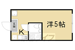 サンフェリシアン東福寺 ワンルームの間取図画像