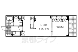 イーグルコート山科椥辻ステーションフロント 1LDKの間取図画像