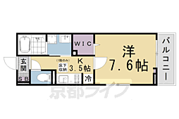 コーチ・フラット 1Kの間取図画像