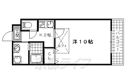 メゾンクレール 1Kの間取図画像