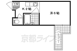 プルミエール 1Kの間取図画像