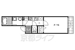 ディアコート 1Kの間取図画像