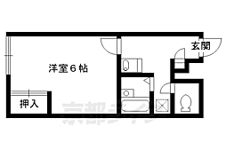 レオパレスジョーウン2番館 1Kの間取図画像