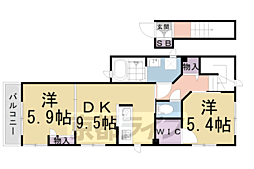 松ケ崎邸 2LDKの間取図画像