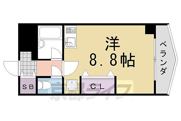 ランブラス桂東 108｜京都府京都市西京区川島東代町(賃貸マンション1R・1階・22.10㎡)の写真 その2