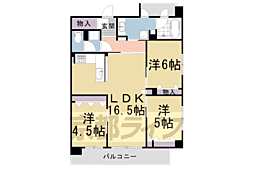 エステムコート京都紫野 3LDKの間取図画像