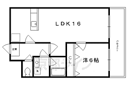 長八館 1LDKの間取図画像