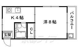 ハイツタケウチ 1Kの間取図画像