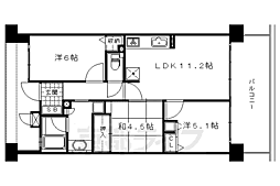 エスリード宇治広野 3LDKの間取図画像