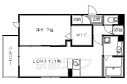 セジュール神楽田 1LDKの間取図画像