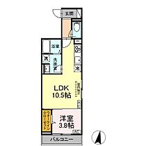 D-residence中央公園  ｜ 広島県福山市明治町（賃貸アパート1LDK・2階・36.94㎡） その2