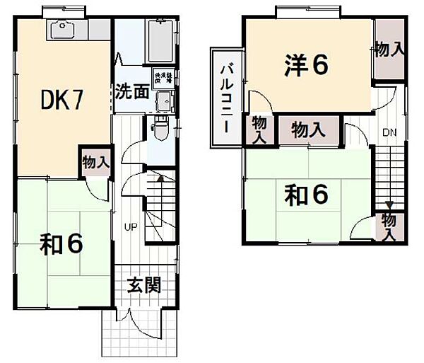 佐藤貸住宅 ｜広島県福山市新涯町4丁目(賃貸一戸建3SDK・--・66.24㎡)の写真 その2