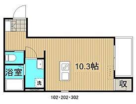 スリーズ霞町  ｜ 広島県福山市霞町4丁目（賃貸アパート1K・3階・30.04㎡） その2