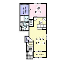 クラシオンＡ  ｜ 広島県福山市神辺町字西中条2284番地1（賃貸アパート1LDK・1階・50.13㎡） その2