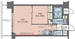 プレジオ川口ASIAN 1LDKの間取図画像