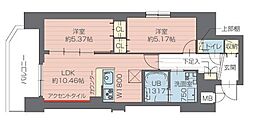 プレジオ西日暮里NORTH 2LDKの間取図画像
