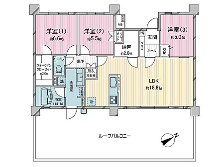 3LDK 間取り