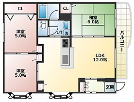 20CP実施中グランデュエル 102 ｜ 北海道札幌市厚別区厚別西五条6丁目8-15（賃貸マンション3LDK・1階・58.90㎡） その2