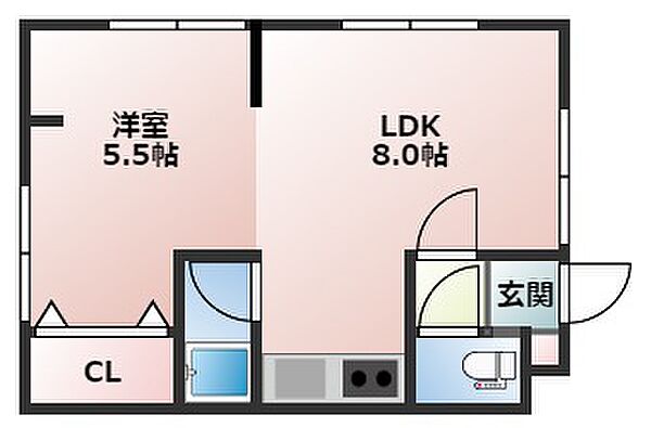 20CP実施中マンションあかね 203｜北海道札幌市白石区北郷三条2丁目(賃貸アパート1LDK・2階・28.38㎡)の写真 その2