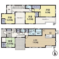 今宿 4LDKの間取り