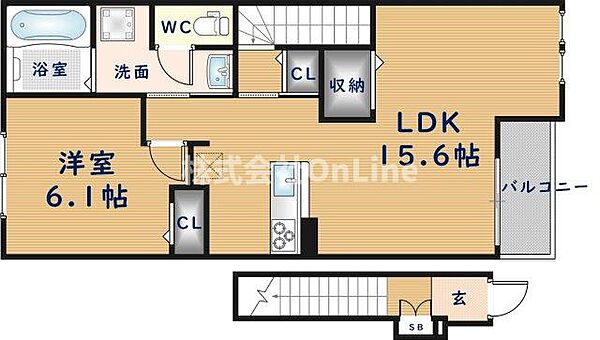 パークライフ八尾I ｜大阪府八尾市恩智南町2丁目(賃貸アパート1LDK・2階・53.68㎡)の写真 その2