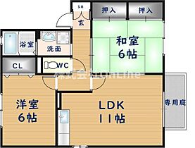 大阪府八尾市福万寺町4丁目（賃貸アパート2LDK・2階・55.44㎡） その2