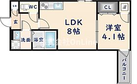 D porta Luchta  ｜ 大阪府八尾市南本町5丁目（賃貸アパート1LDK・3階・30.27㎡） その2