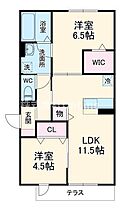 ボースウィングス竹渕東  ｜ 大阪府八尾市竹渕東1丁目（賃貸アパート2LDK・1階・55.11㎡） その2