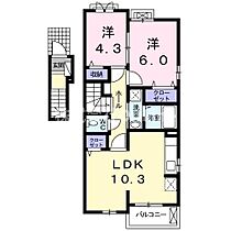 ヴェルデ　ブリッサII 201 ｜ 大阪府八尾市東山本町4丁目4-44（賃貸アパート2LDK・2階・52.83㎡） その2