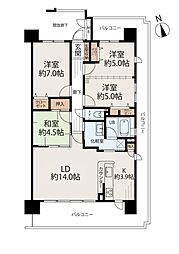 グランコート小牧原 4LDKの間取図画像