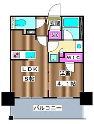 プレミスト板橋 5階1LDKの間取り