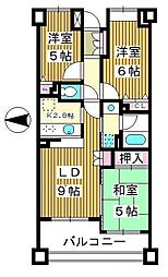 サクセス西高島平 5階3LDKの間取り