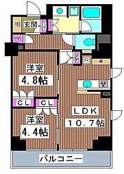 ソライエアイル練馬北町 2LDKの間取図画像