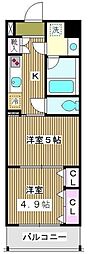 BRIS板橋志村 1DKの間取図画像