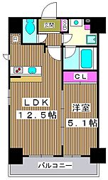 KYビル 1LDKの間取図画像