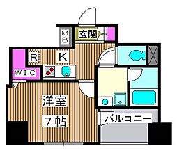 SKYCOURT板橋本町2 1Kの間取図画像