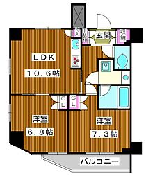 ルーブル中板橋六番館 2LDKの間取図画像